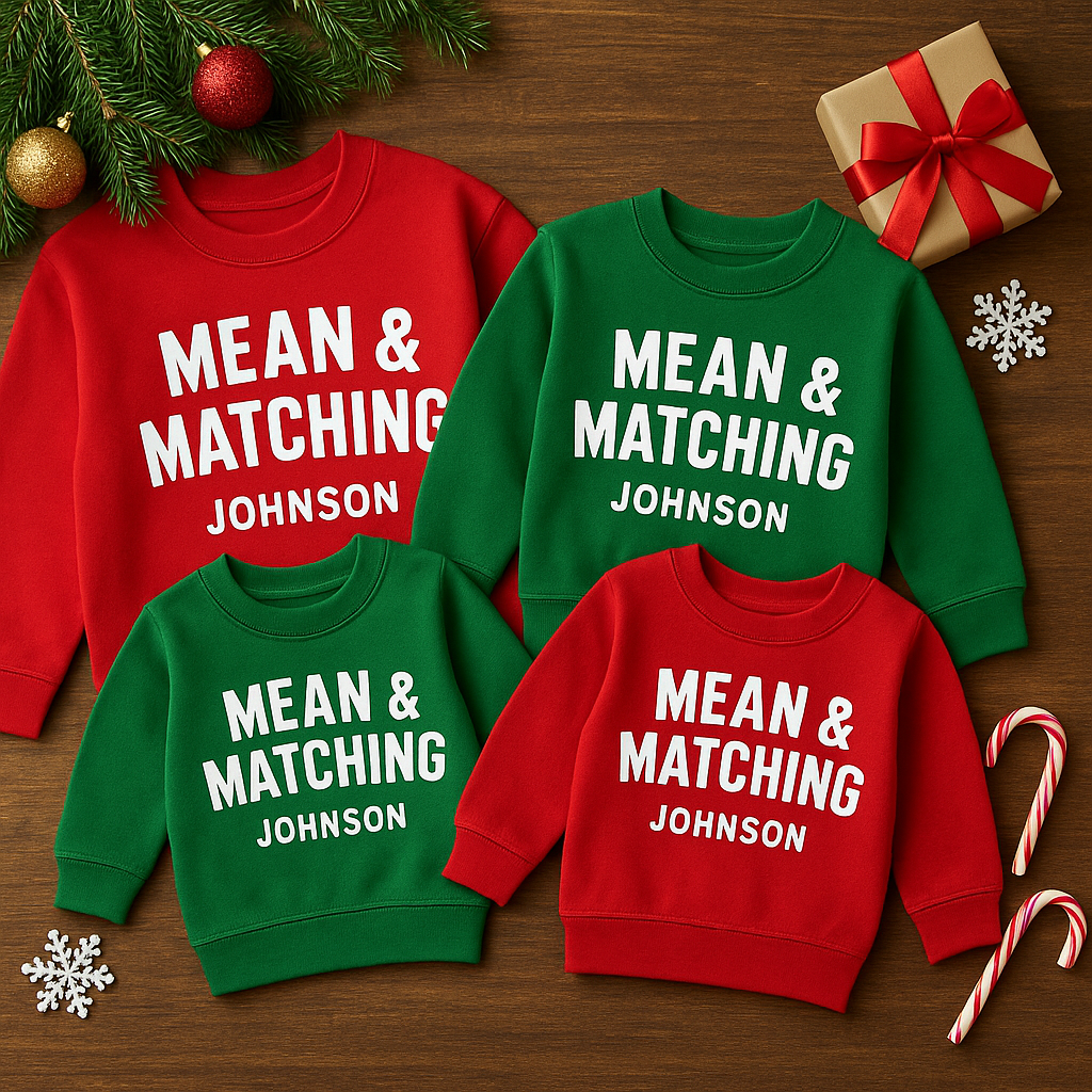Mean & Matching – Family Grinch Set