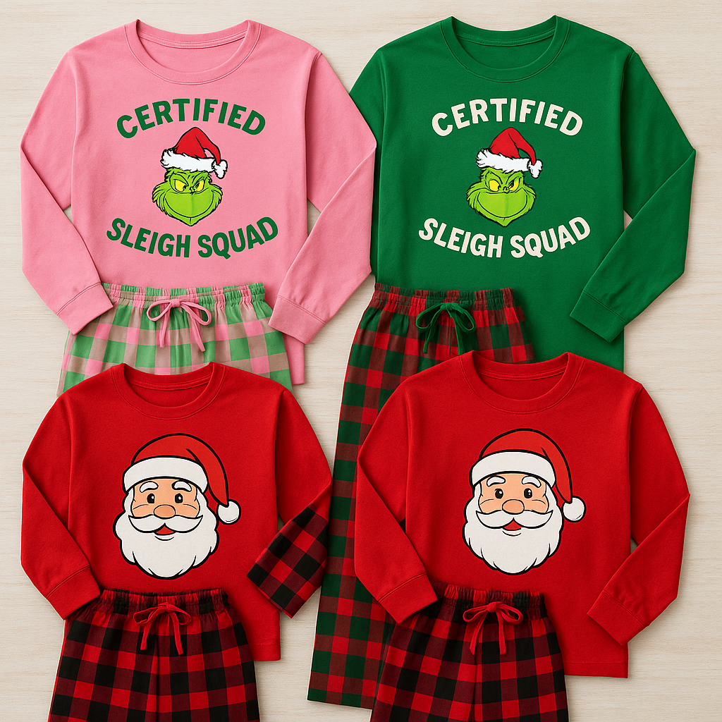 Certified Sleigh Squad – Family Matching Holiday Pajamas